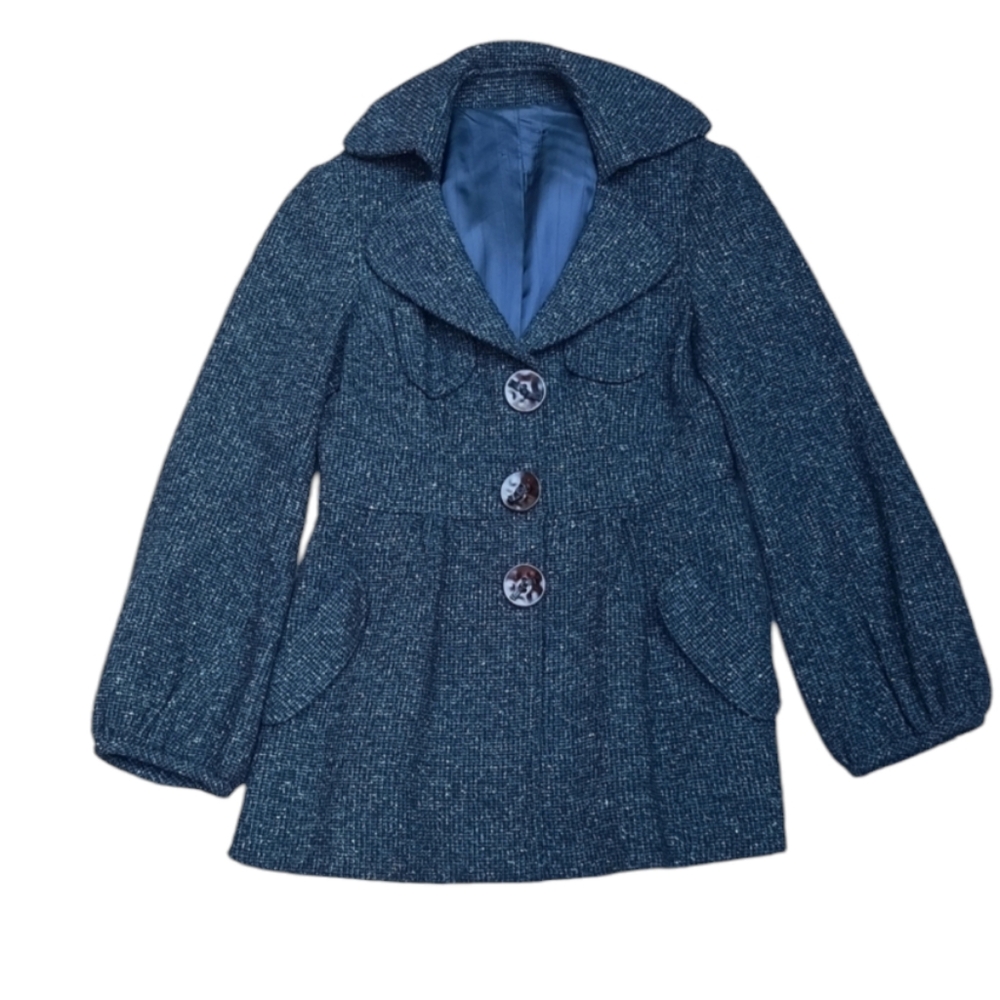 Vintage Vtg Tweed Wool Coat Jacket